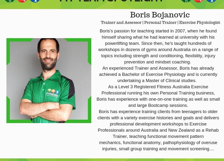 Fitness Institute Trainer & Assessor – Boris Bojanovic